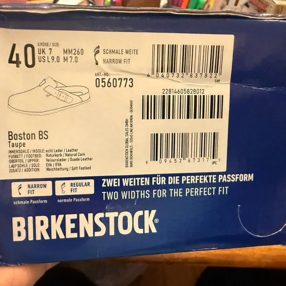 Birkenstock Boston Taupe Suede Clogs - Picture 6 of 7